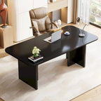 63" White/Black Arch-Base Computer Desk, 2-Person