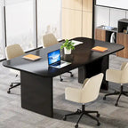 63" White/Black Arch-Base Computer Desk, 2-Person