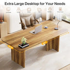63" White/Black Arch-Base Computer Desk, 2-Person
