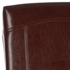 Brown / Clay Marbled Leather Parsons Dining Chair, Set of 2
