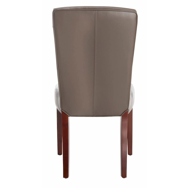 Brown / Clay Marbled Leather Parsons Dining Chair, Set of 2