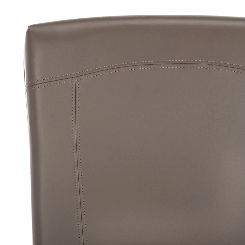 Brown / Clay Marbled Leather Parsons Dining Chair, Set of 2