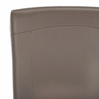 Brown / Clay Marbled Leather Parsons Dining Chair, Set of 2