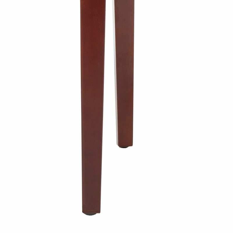 Brown / Clay Marbled Leather Parsons Dining Chair, Set of 2