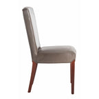 Brown / Clay Marbled Leather Parsons Dining Chair, Set of 2