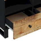 Solid Wood TV Stand 27.6"x13"x18.1" – Industrial Style, Acacia/Mango/Reclaimed