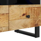 Solid Wood TV Stand 27.6"x13"x18.1" – Industrial Style, Acacia/Mango/Reclaimed