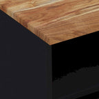 Solid Wood TV Stand 27.6"x13"x18.1" – Industrial Style, Acacia/Mango/Reclaimed
