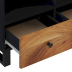 Solid Wood TV Stand 27.6"x13"x18.1" – Industrial Style, Acacia/Mango/Reclaimed