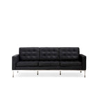 Black PU Leather Nailhead Sofa – 1/2/3 Seat