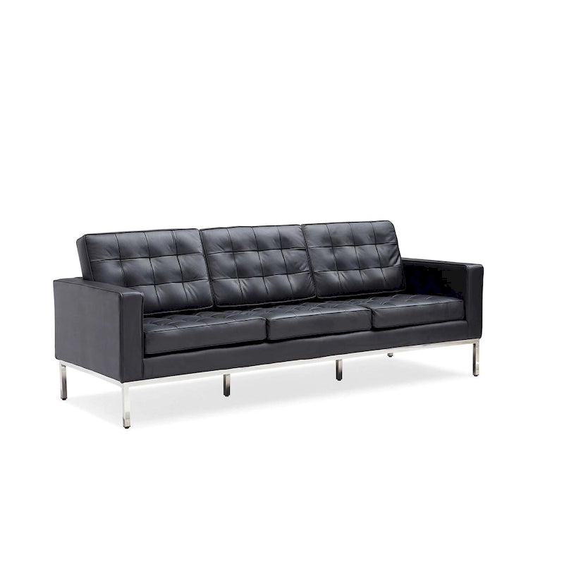 Black PU Leather Nailhead Sofa – 1/2/3 Seat