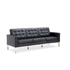 Black PU Leather Nailhead Sofa – 1/2/3 Seat