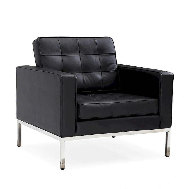 Black PU Leather Nailhead Sofa – 1/2/3 Seat
