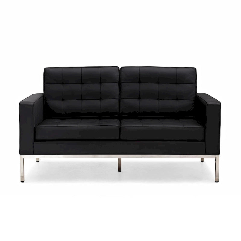 Black PU Leather Nailhead Sofa – 1/2/3 Seat