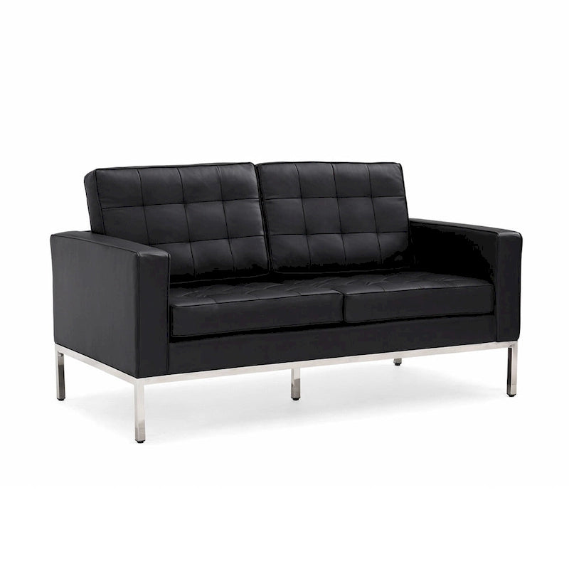 Black PU Leather Nailhead Sofa – 1/2/3 Seat
