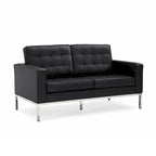 Black PU Leather Nailhead Sofa – 1/2/3 Seat