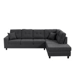 109.2L-shaped Modular Sectional Sofa with Removable Back Cushions and 2 Pillows, for Living rooms, Offices, and Apartments