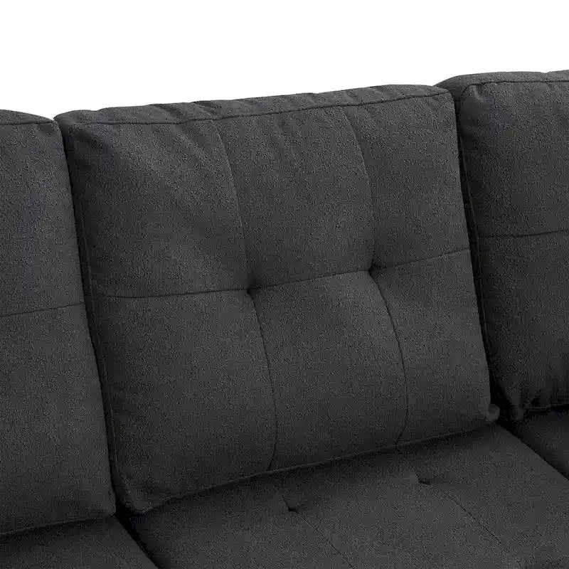 109.2L-shaped Modular Sectional Sofa with Removable Back Cushions and 2 Pillows, for Living rooms, Offices, and Apartments
