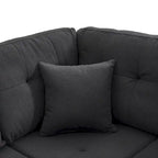 109.2L-shaped Modular Sectional Sofa with Removable Back Cushions and 2 Pillows, for Living rooms, Offices, and Apartments