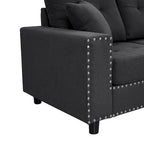 109.2L-shaped Modular Sectional Sofa with Removable Back Cushions and 2 Pillows, for Living rooms, Offices, and Apartments