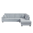 109.2L-shaped Modular Sectional Sofa with Removable Back Cushions and 2 Pillows, for Living rooms, Offices, and Apartments