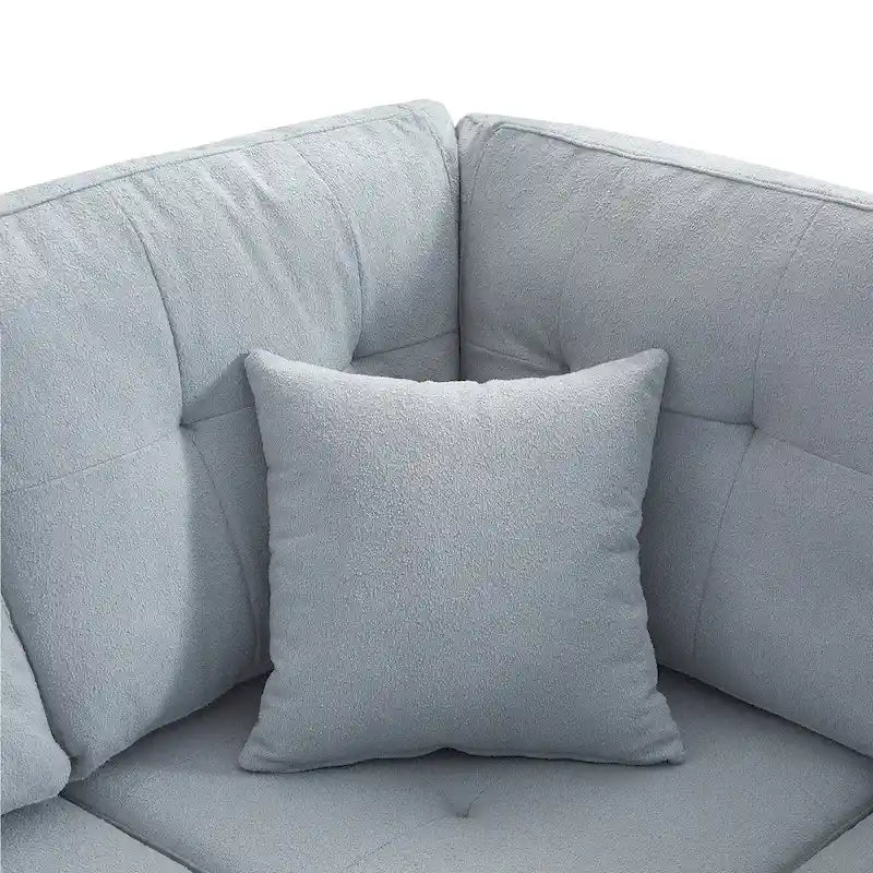109.2L-shaped Modular Sectional Sofa with Removable Back Cushions and 2 Pillows, for Living rooms, Offices, and Apartments