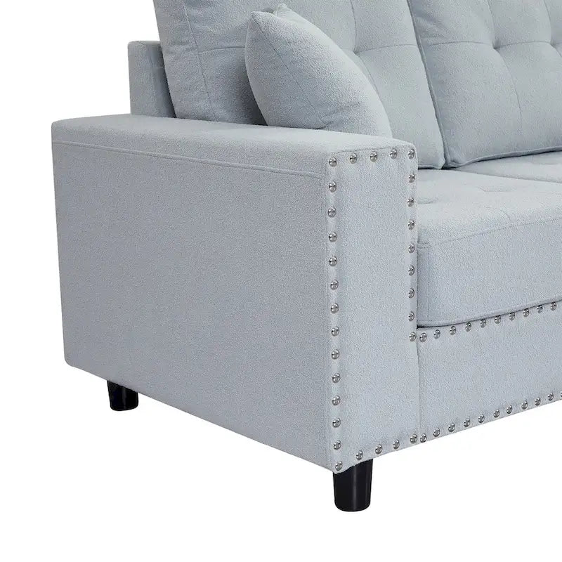 109.2L-shaped Modular Sectional Sofa with Removable Back Cushions and 2 Pillows, for Living rooms, Offices, and Apartments