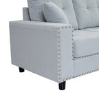 109.2L-shaped Modular Sectional Sofa with Removable Back Cushions and 2 Pillows, for Living rooms, Offices, and Apartments