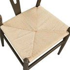 Modern Weave Y-Back Dining Chair, Metal Frame, Set of 2 – Black/White, Brown, White, Wood, Black, Chocolate Brown