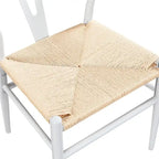 Modern Weave Y-Back Dining Chair, Metal Frame, Set of 2 – Black/White, Brown, White, Wood, Black, Chocolate Brown