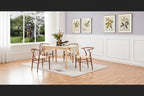 Modern Weave Y-Back Dining Chair, Metal Frame, Set of 2 – Black/White, Brown, White, Wood, Black, Chocolate Brown