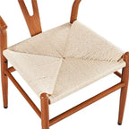 Modern Weave Y-Back Dining Chair, Metal Frame, Set of 2 – Black/White, Brown, White, Wood, Black, Chocolate Brown