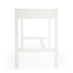 Brown / White / Blue 2-Drawer Writing Desk for 1 Person