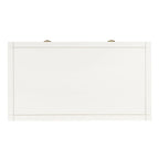 Brown / White / Blue 2-Drawer Writing Desk for 1 Person