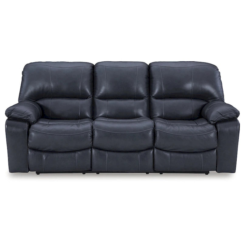 Ocean Blue Power Reclining Sofa for 3, 88"W × 41"D × 41"H