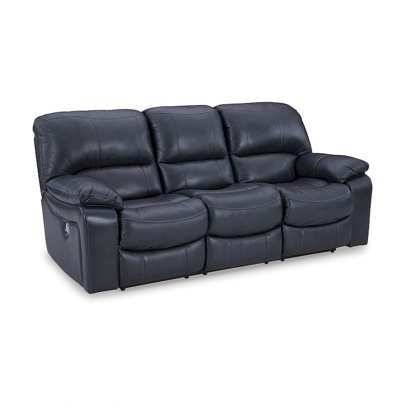 Ocean Blue Power Reclining Sofa for 3, 88"W × 41"D × 41"H