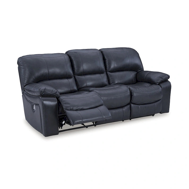 Ocean Blue Power Reclining Sofa for 3, 88"W × 41"D × 41"H