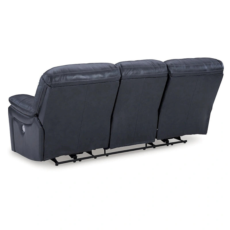 Ocean Blue Power Reclining Sofa for 3, 88"W × 41"D × 41"H