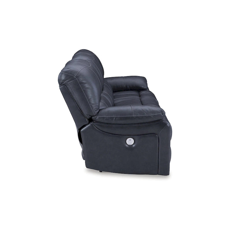 Ocean Blue Power Reclining Sofa for 3, 88"W × 41"D × 41"H