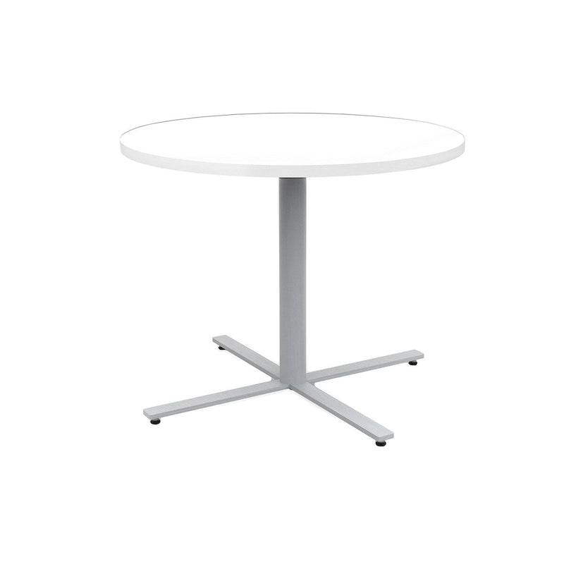 36" Round Cafe Table – White / Maple / Walnut / Black, Seats 2–4