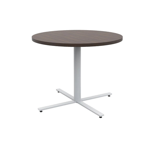 36" Round Cafe Table – White / Maple / Walnut / Black, Seats 2–4